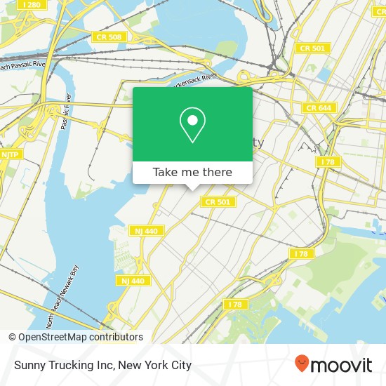 Sunny Trucking Inc map