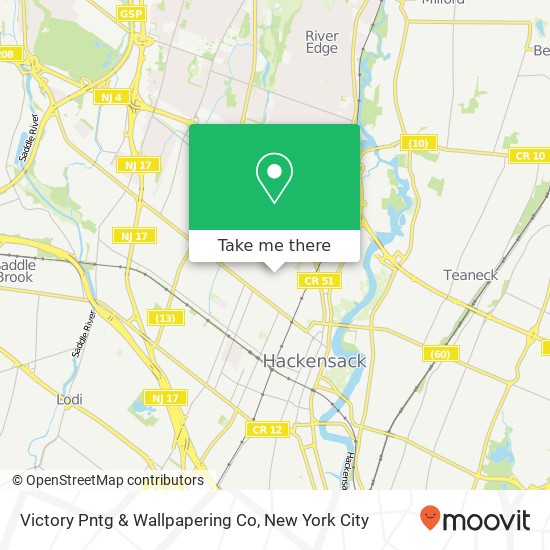 Mapa de Victory Pntg & Wallpapering Co