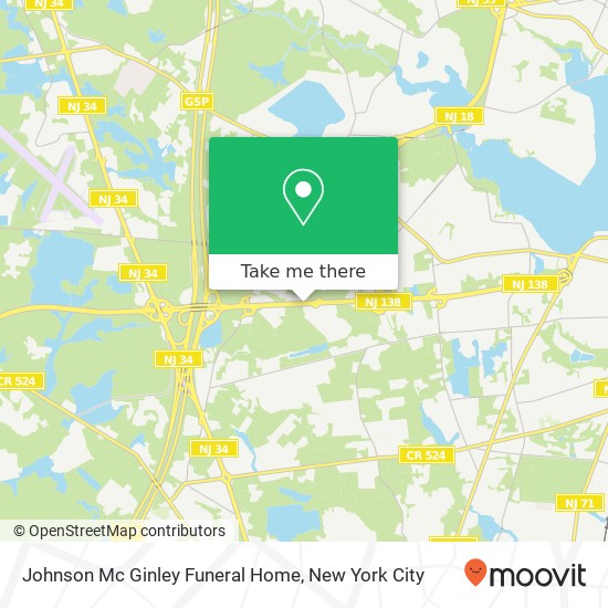 Johnson Mc Ginley Funeral Home map