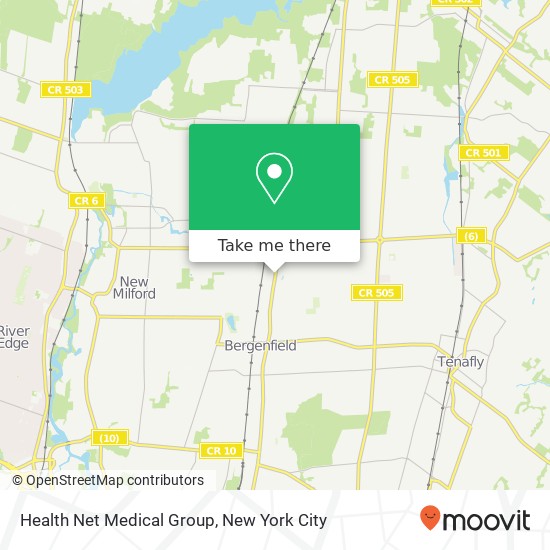 Mapa de Health Net Medical Group