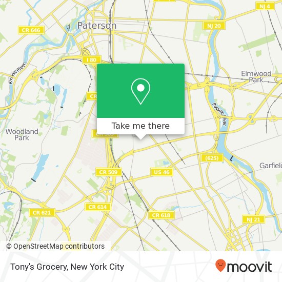 Mapa de Tony's Grocery