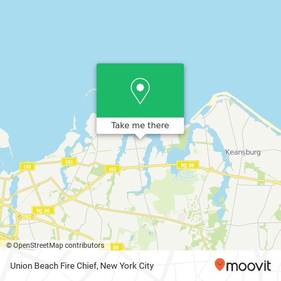 Union Beach Fire Chief map