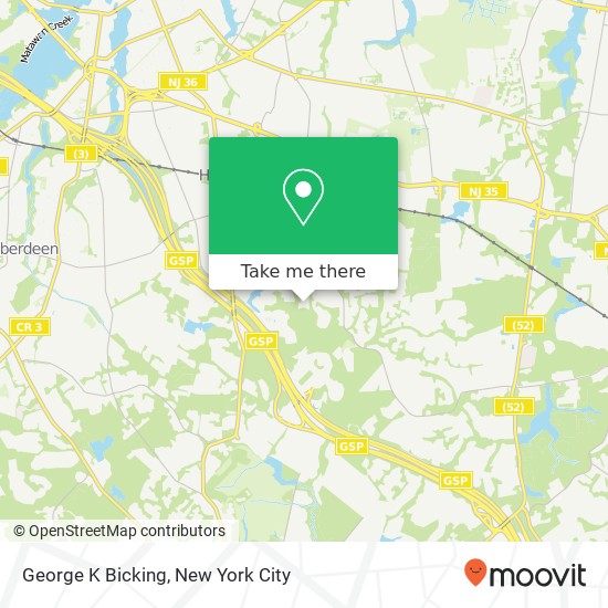 George K Bicking map