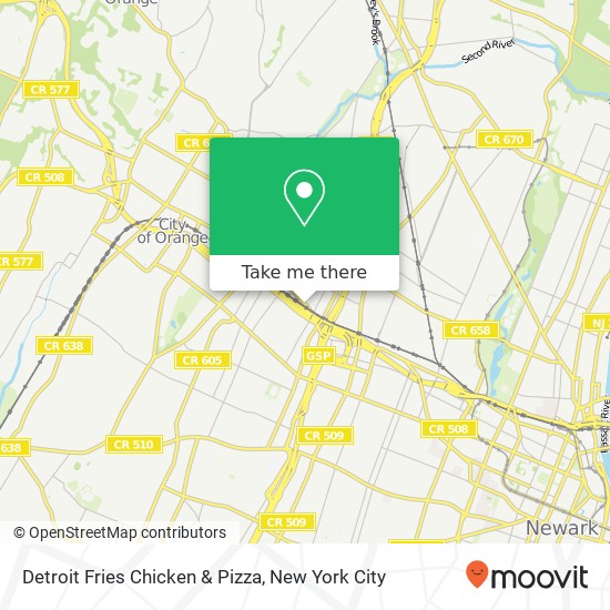 Mapa de Detroit Fries Chicken & Pizza