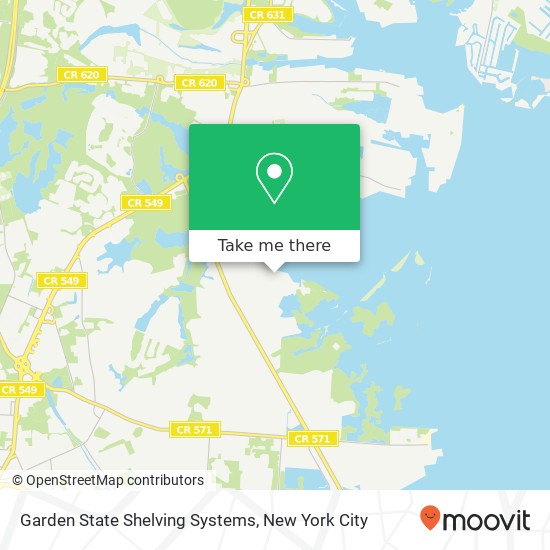 Garden State Shelving Systems map