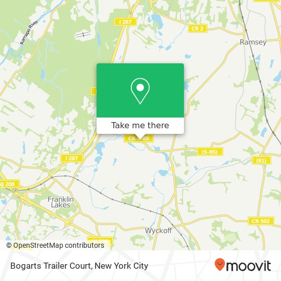 Bogarts Trailer Court map