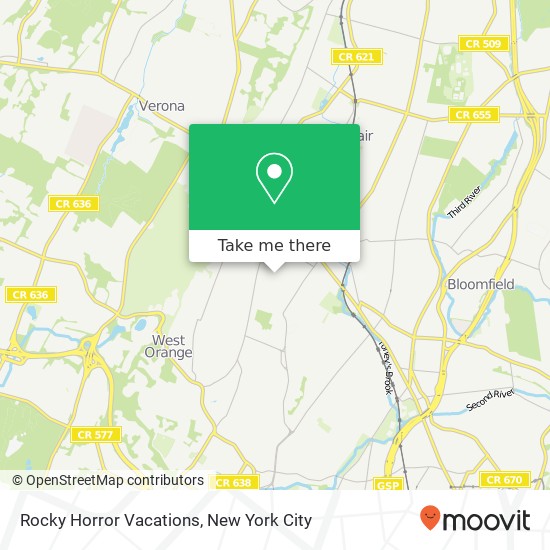 Rocky Horror Vacations map