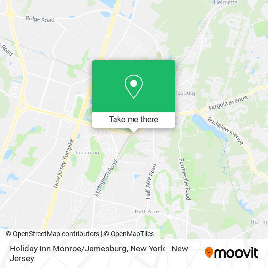 Holiday Inn Monroe/Jamesburg map