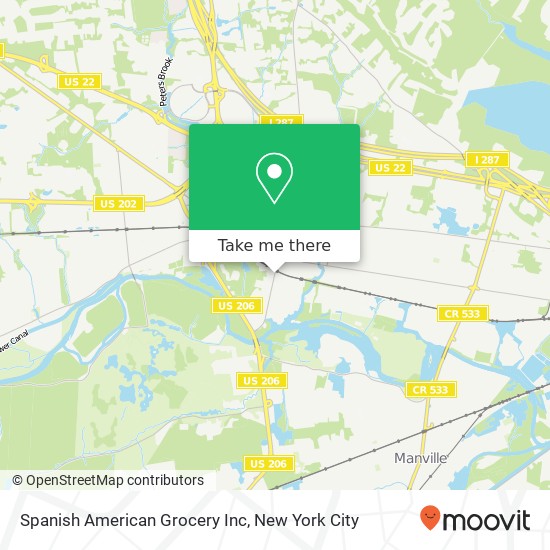 Mapa de Spanish American Grocery Inc