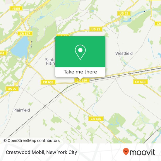 Crestwood Mobil map