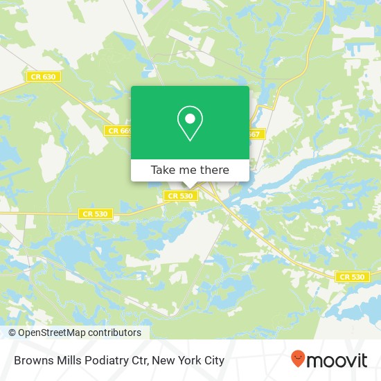 Mapa de Browns Mills Podiatry Ctr