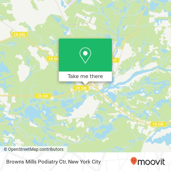 Browns Mills Podiatry Ctr map