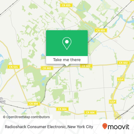 Mapa de Radioshack Consumer Electronic