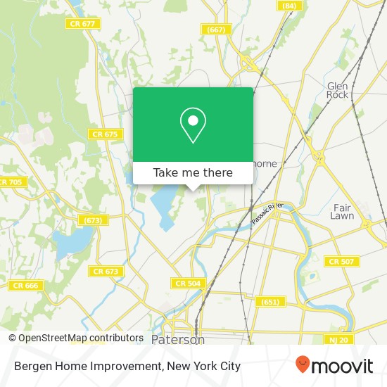 Bergen Home Improvement map