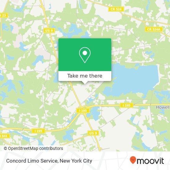 Mapa de Concord Limo Service