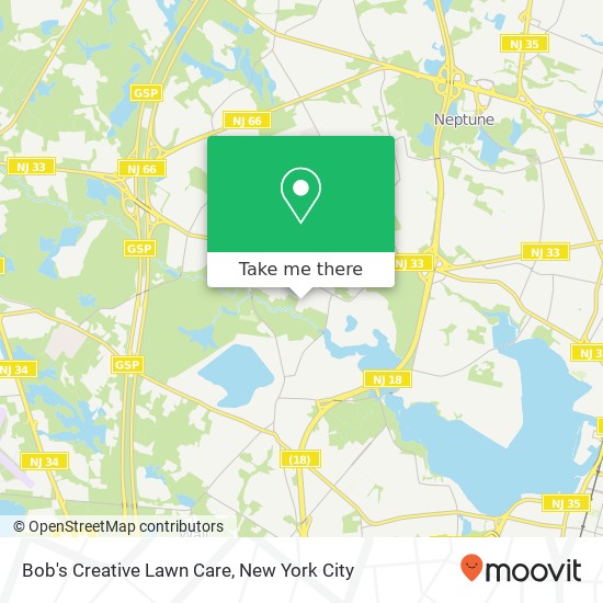 Bob's Creative Lawn Care map