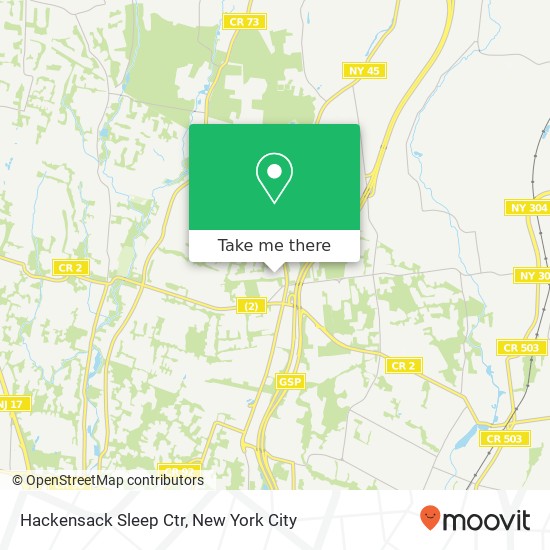 Hackensack Sleep Ctr map