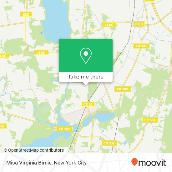 Misa Virginia Birnie map