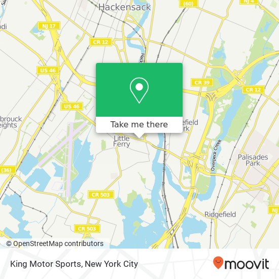 King Motor Sports map