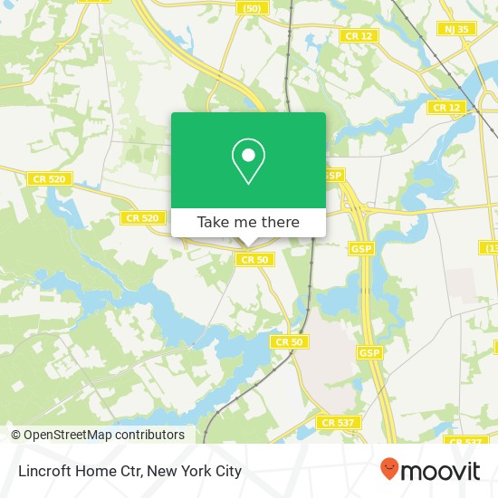 Mapa de Lincroft Home Ctr