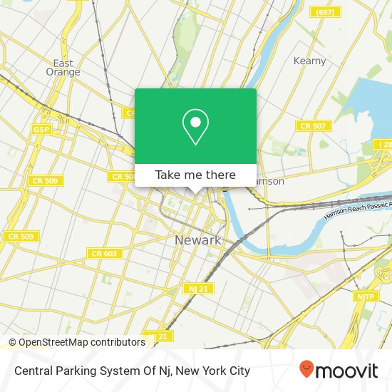 Central Parking System Of Nj map