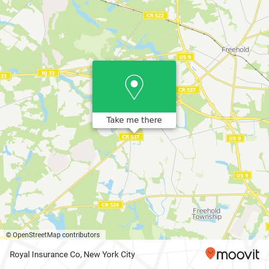 Royal Insurance Co map