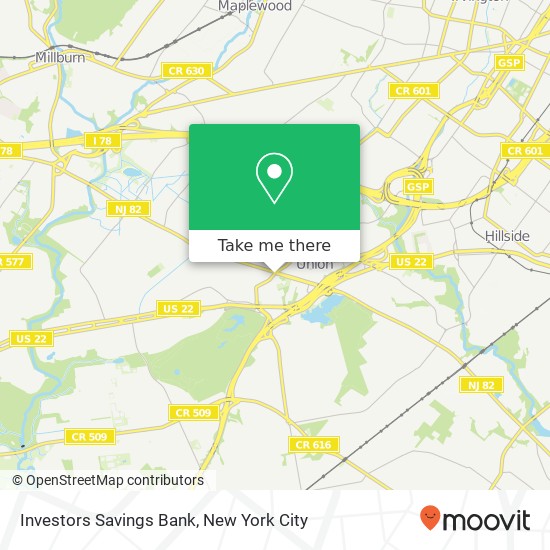Investors Savings Bank map