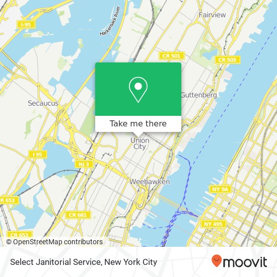 Select Janitorial Service map