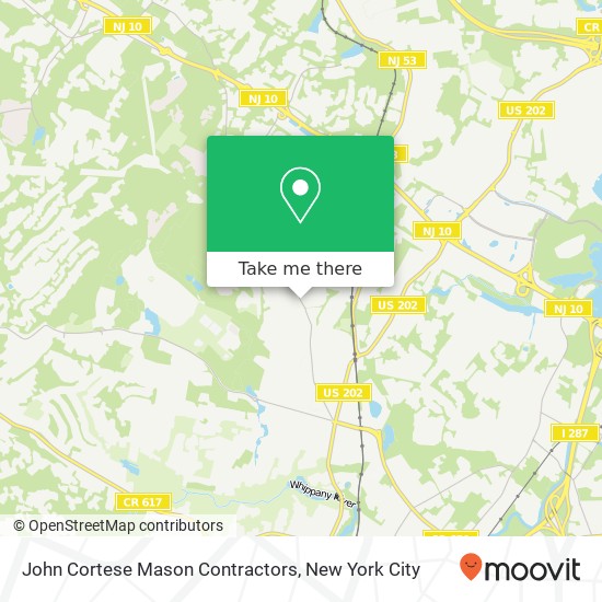 John Cortese Mason Contractors map