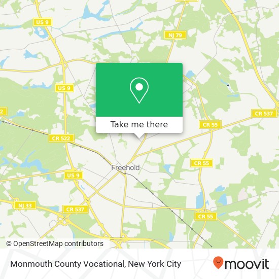 Mapa de Monmouth County Vocational