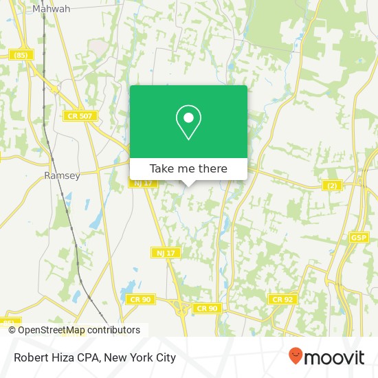 Robert Hiza CPA map