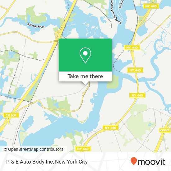 P & E Auto Body Inc map