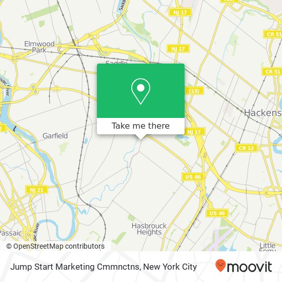 Jump Start Marketing Cmmnctns map