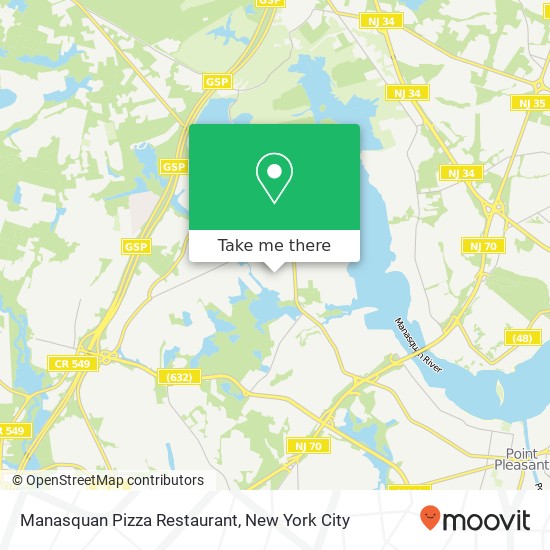 Manasquan Pizza Restaurant map