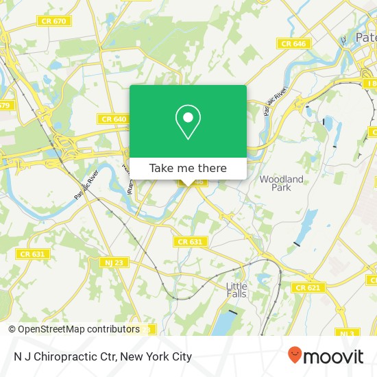 N J Chiropractic Ctr map