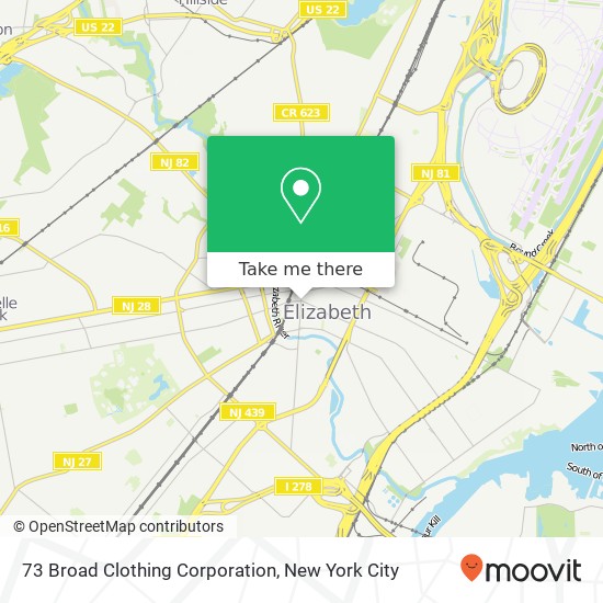 Mapa de 73 Broad Clothing Corporation
