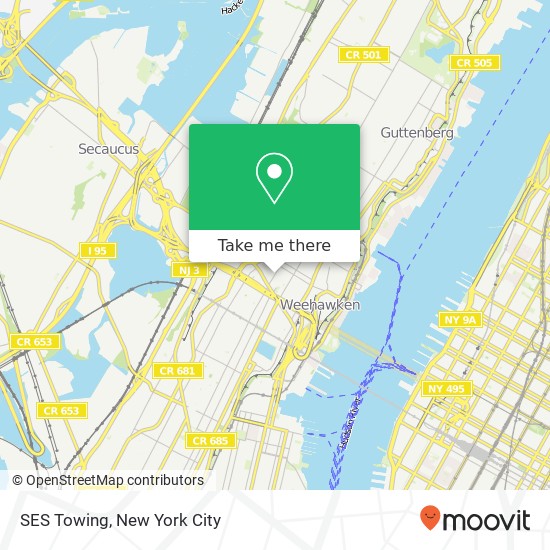 SES Towing map
