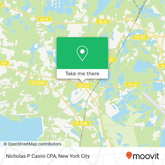 Nicholas P Casini CPA map