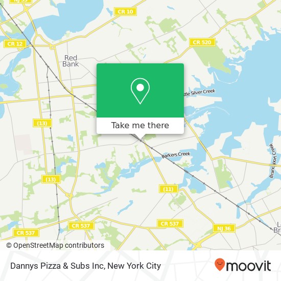 Dannys Pizza & Subs Inc map