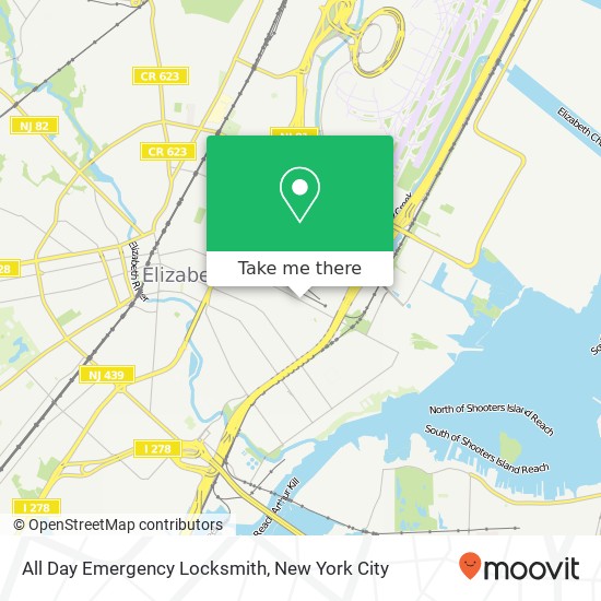 Mapa de All Day Emergency Locksmith