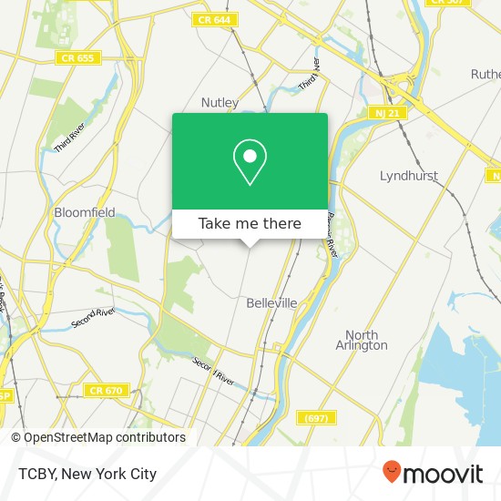 TCBY map