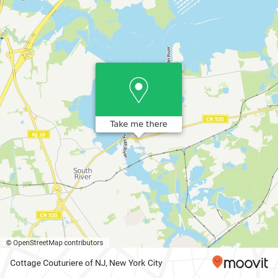 Cottage Couturiere of NJ map