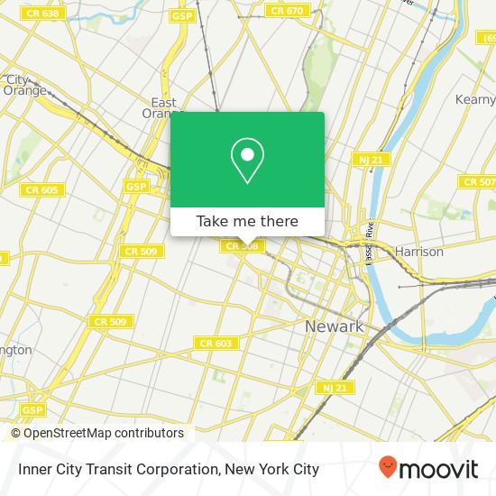 Inner City Transit Corporation map