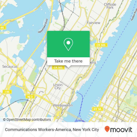 Mapa de Communications Workers-America