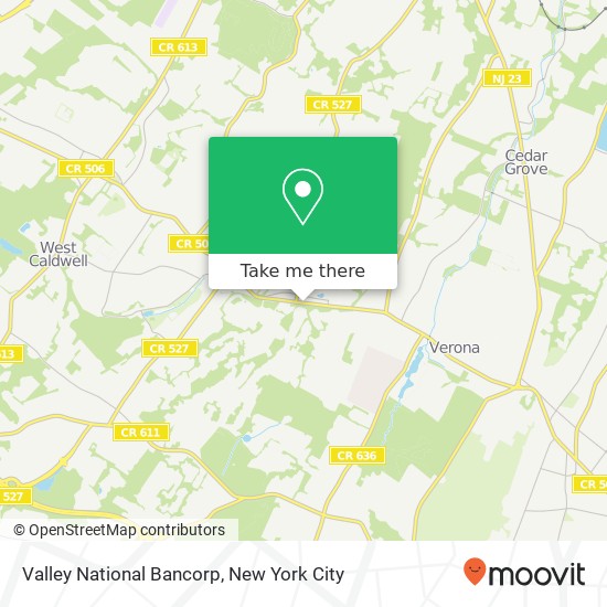 Mapa de Valley National Bancorp