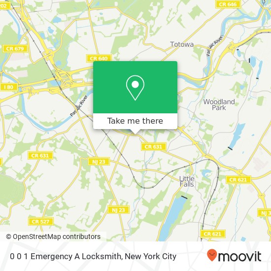 0 0 1 Emergency A Locksmith map