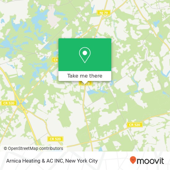Mapa de Arnica Heating & AC INC