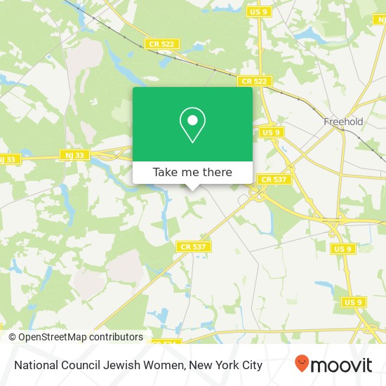 National Council Jewish Women map