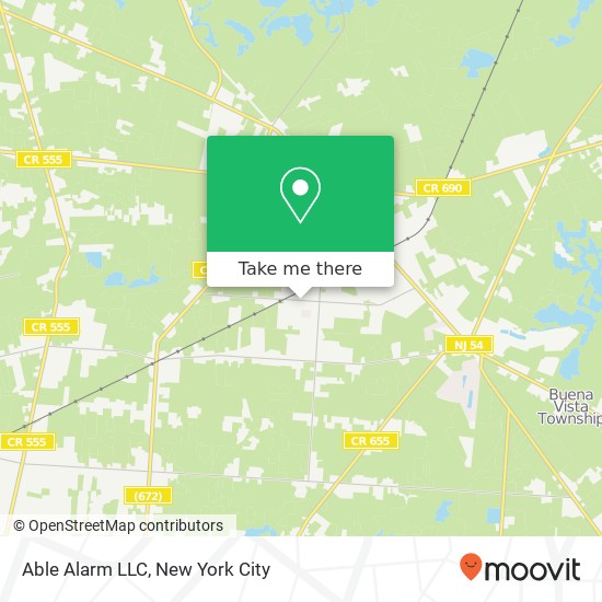 Mapa de Able Alarm LLC