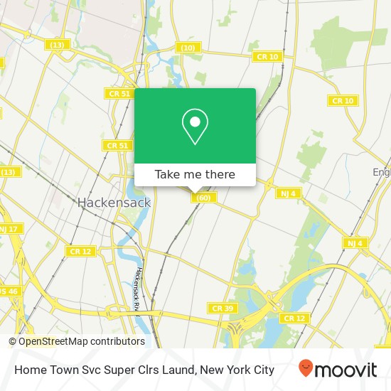 Home Town Svc Super Clrs Laund map